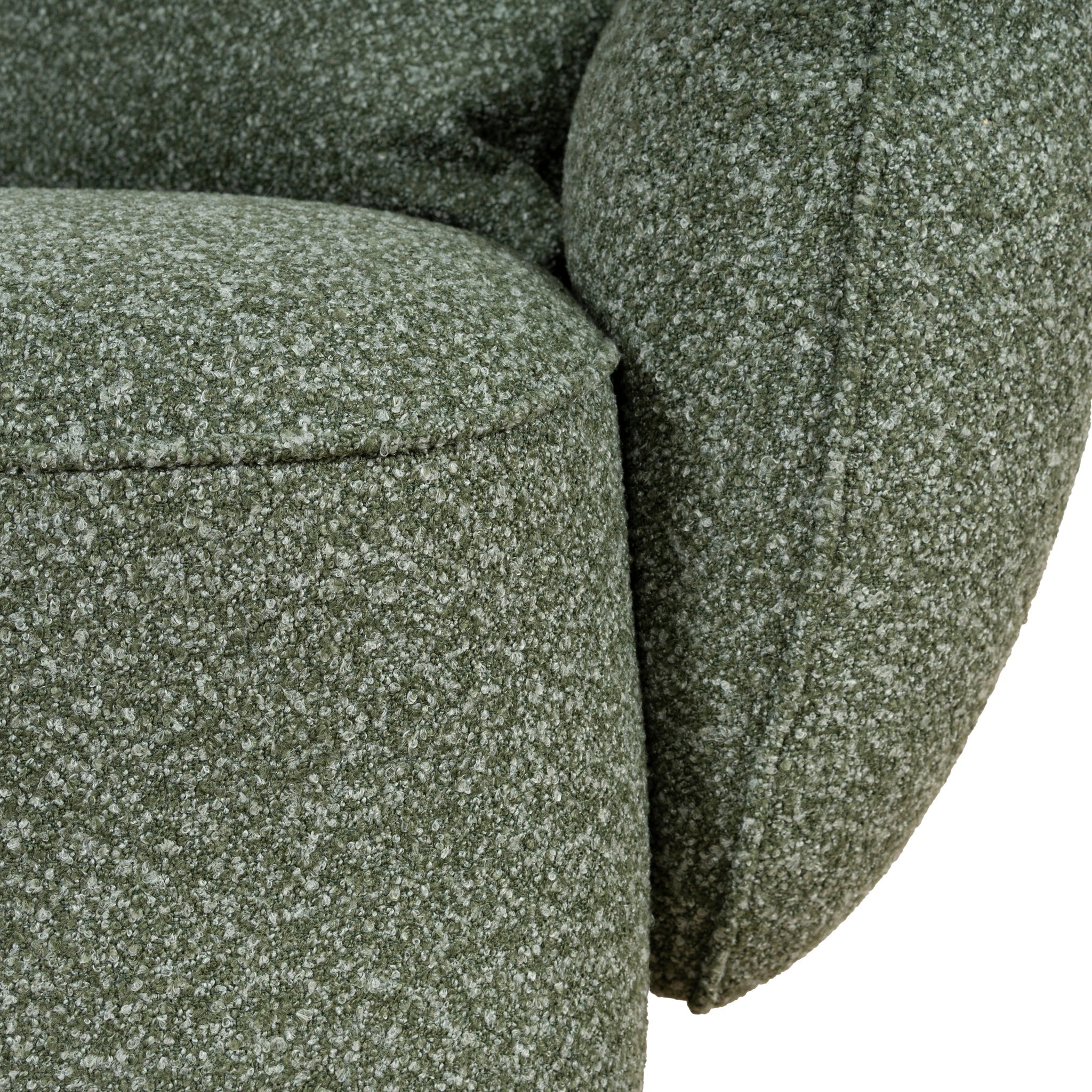 3 Seater Left Chaise Sofa - Amazon Green