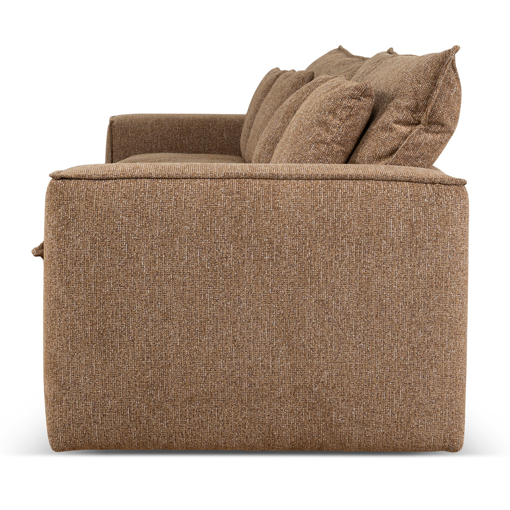 3 Seater Fabric Sofa - Almond Brown