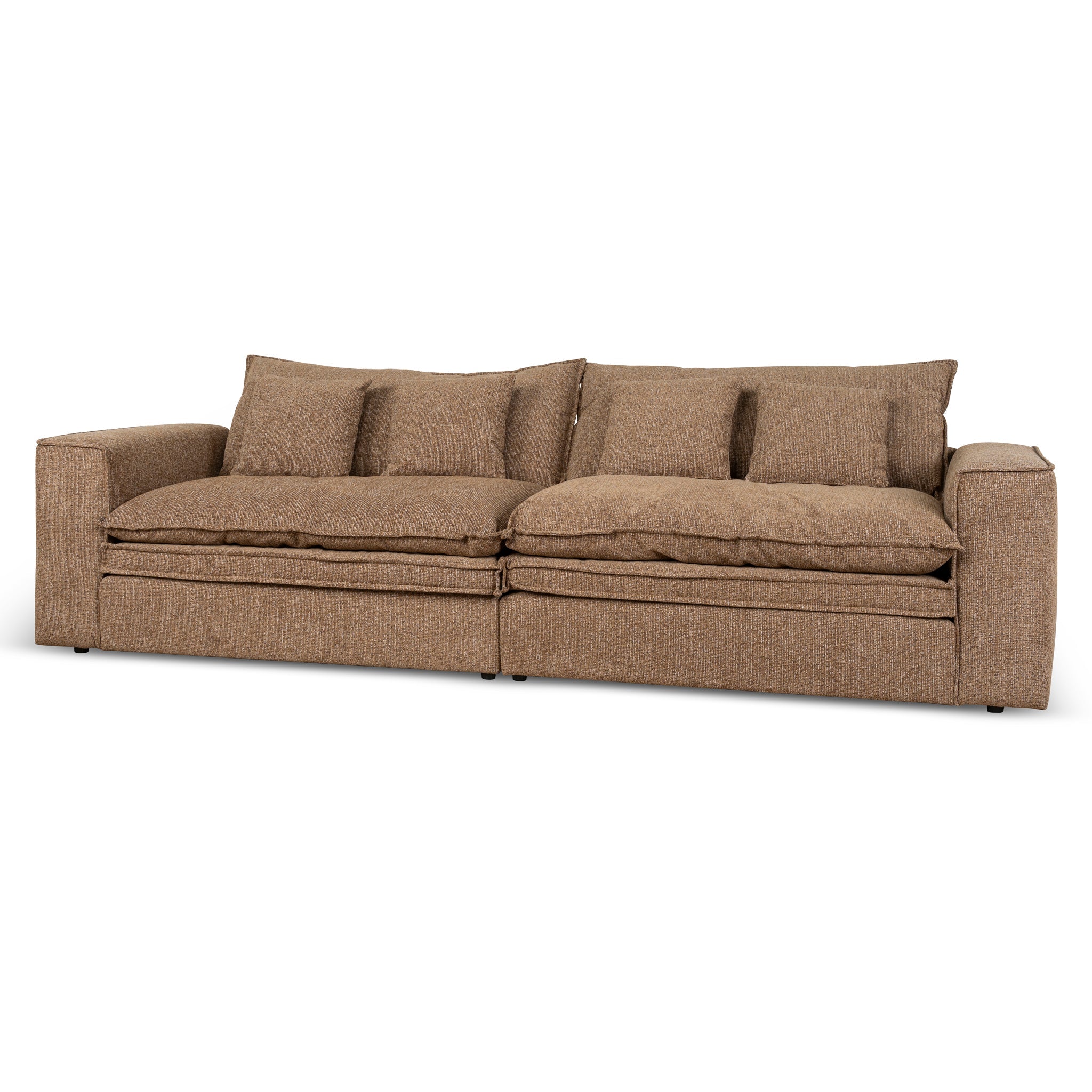3 Seater Fabric Sofa - Almond Brown