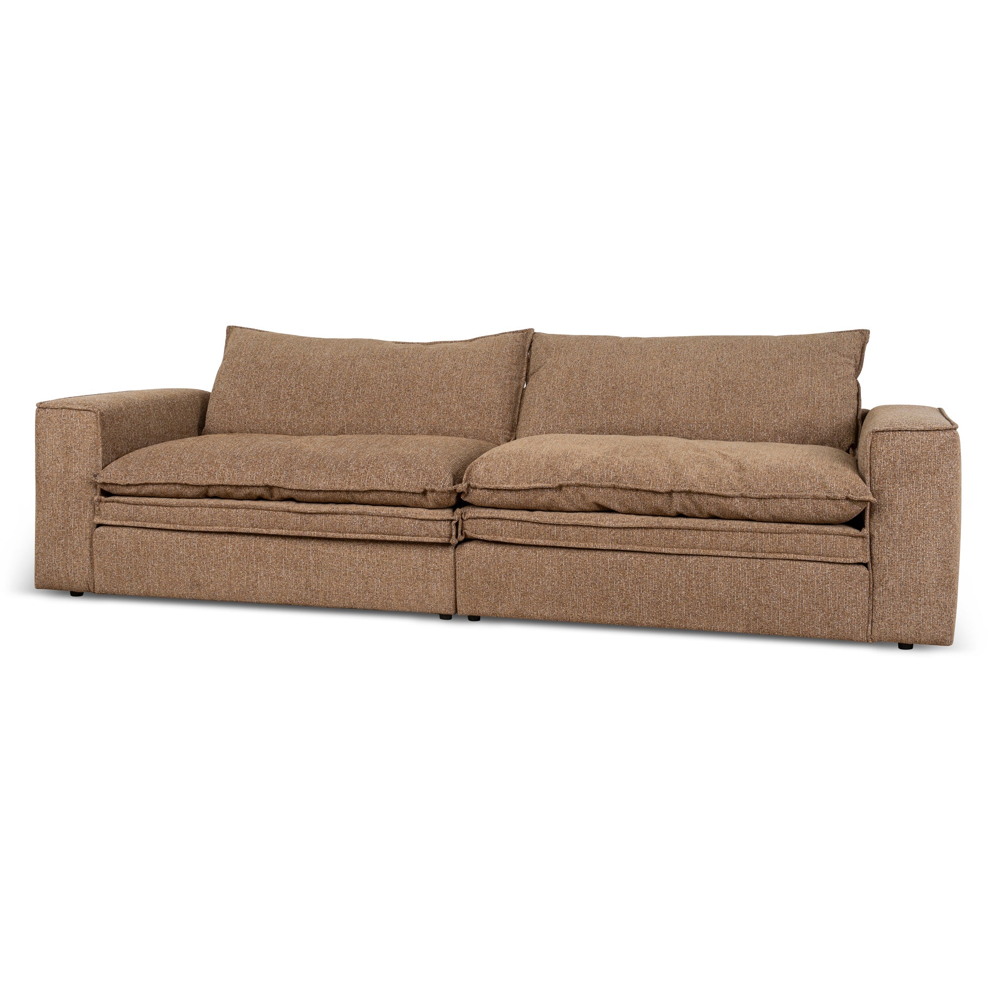 3 Seater Fabric Sofa - Almond Brown