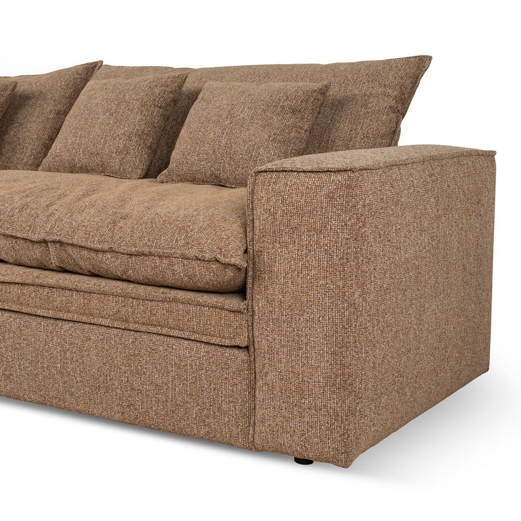 3 Seater Fabric Sofa - Almond Brown