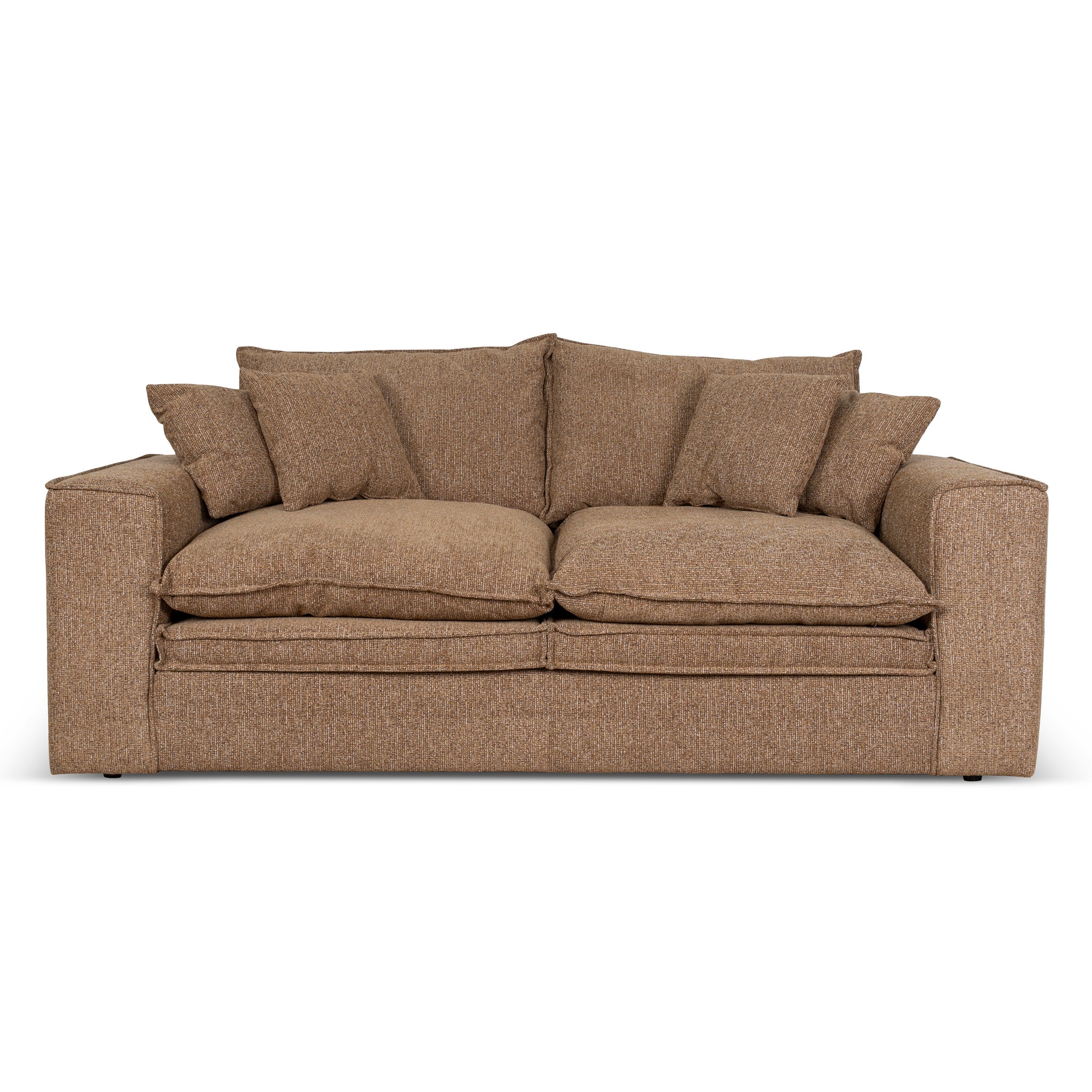 2 Seater Fabric Sofa - Almond Brown