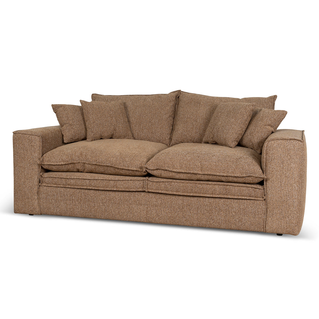 2 Seater Fabric Sofa - Almond Brown