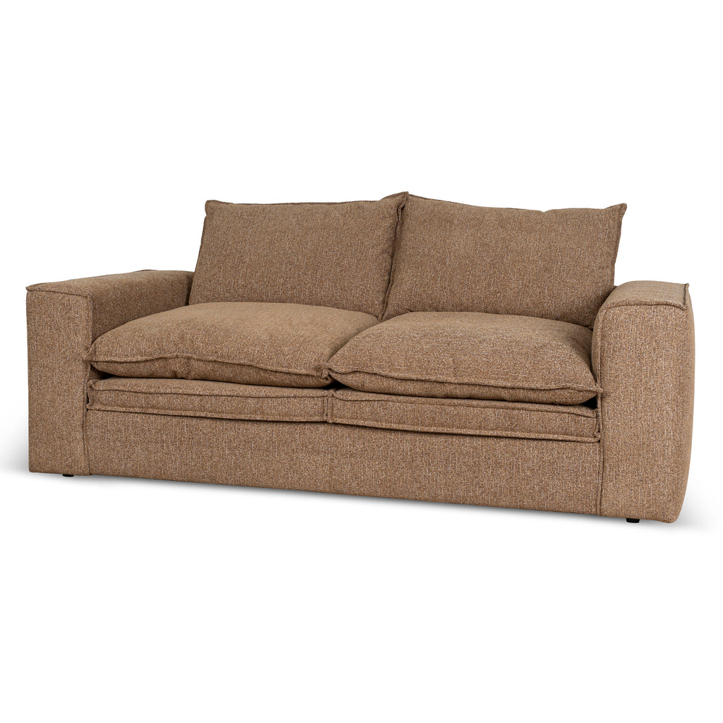 2 Seater Fabric Sofa - Almond Brown