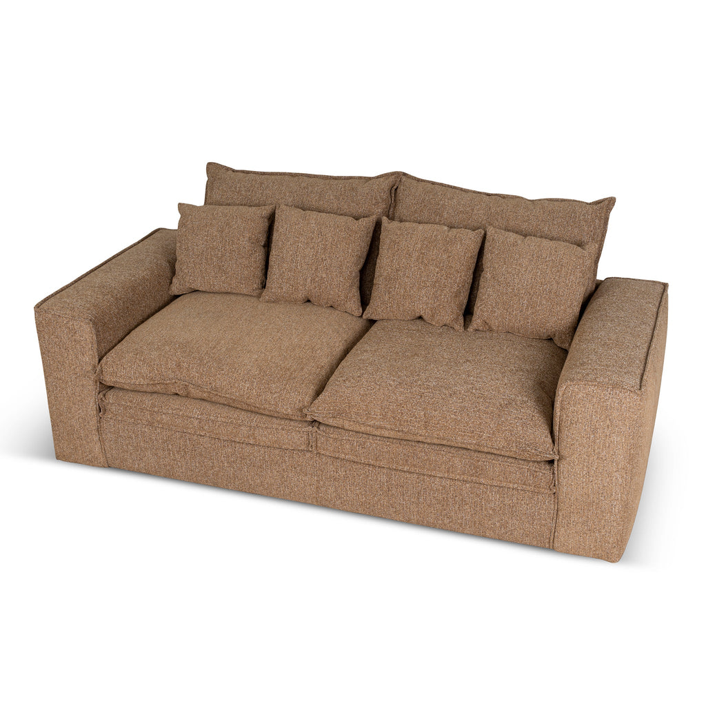 2 Seater Fabric Sofa - Almond Brown