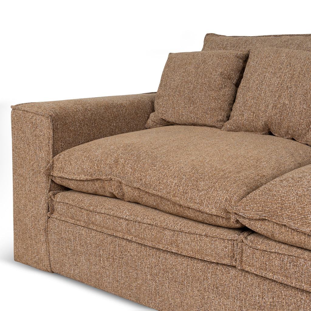 2 Seater Fabric Sofa - Almond Brown