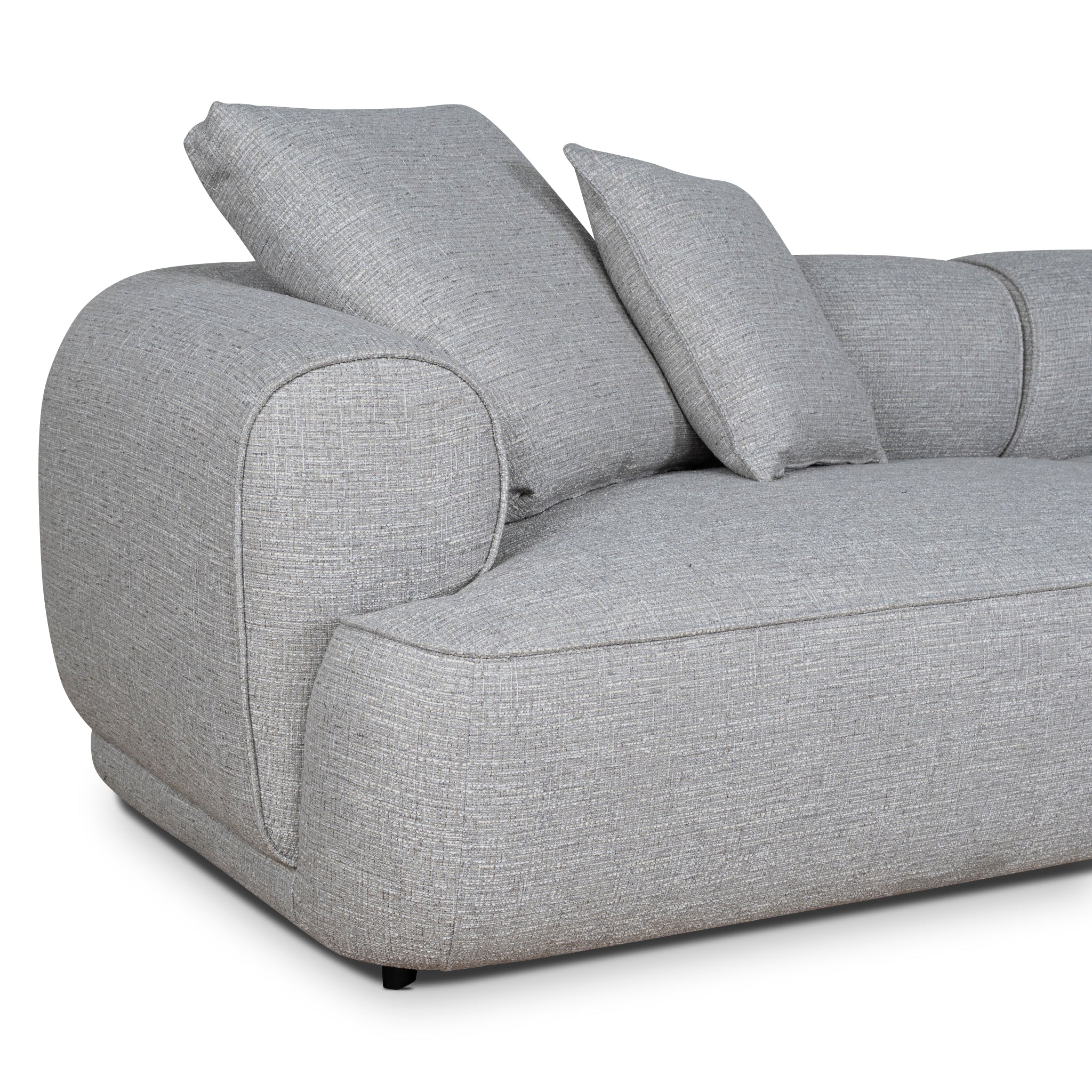 Right Chaise Sofa - Chrome Grey