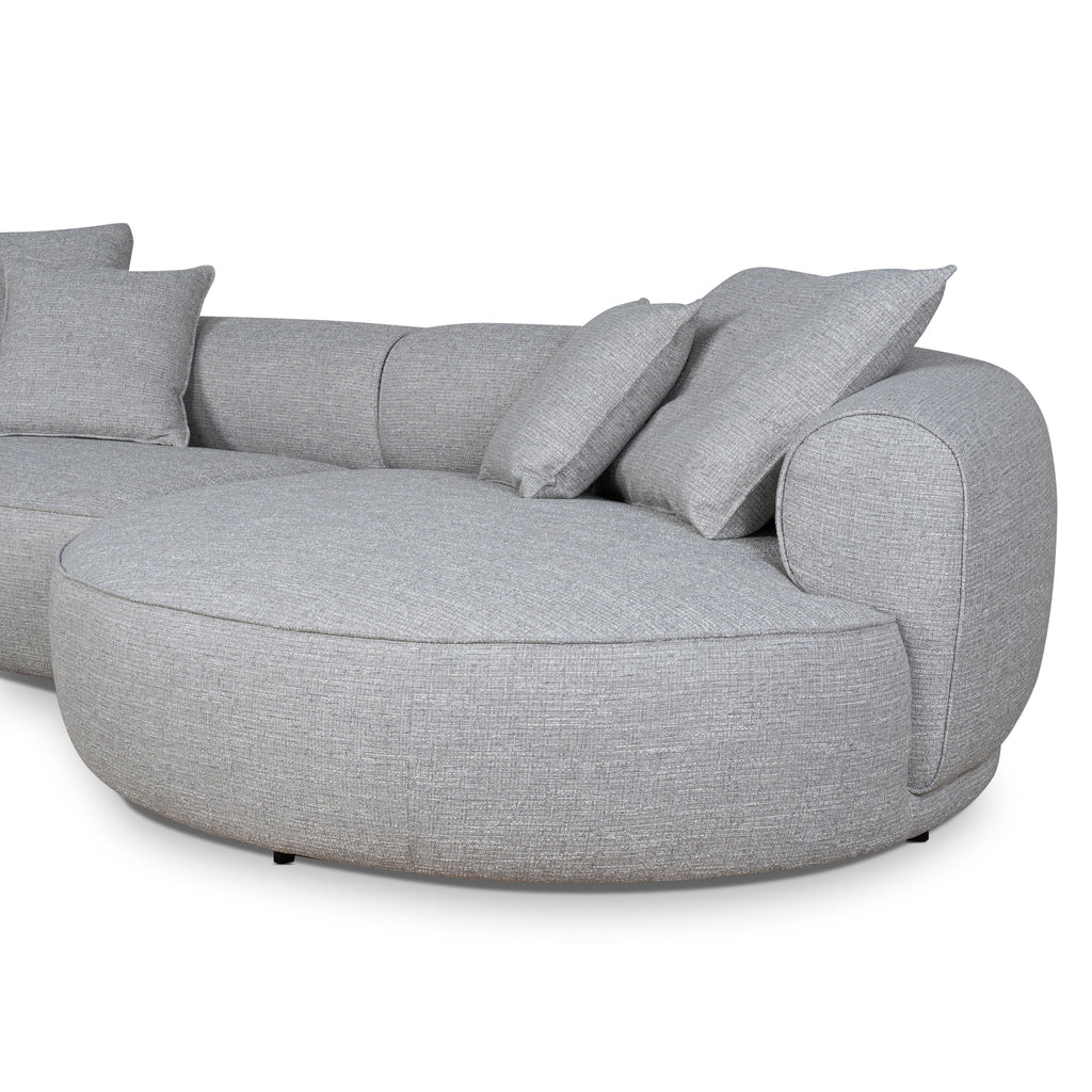 Right Chaise Sofa - Chrome Grey