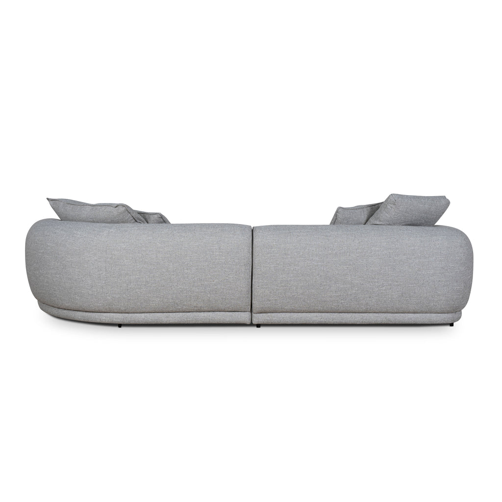 Right Chaise Sofa - Chrome Grey