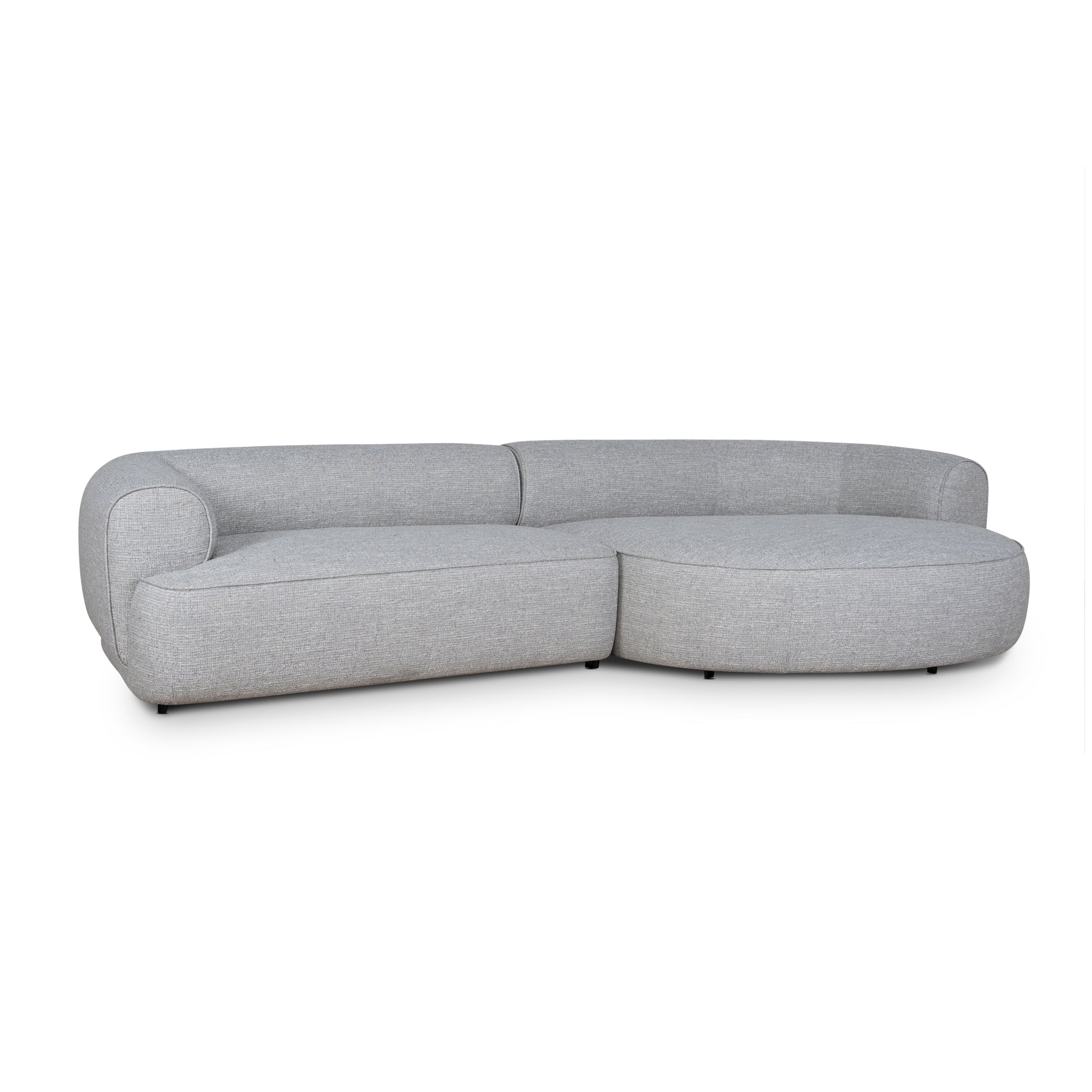Right Chaise Sofa - Chrome Grey