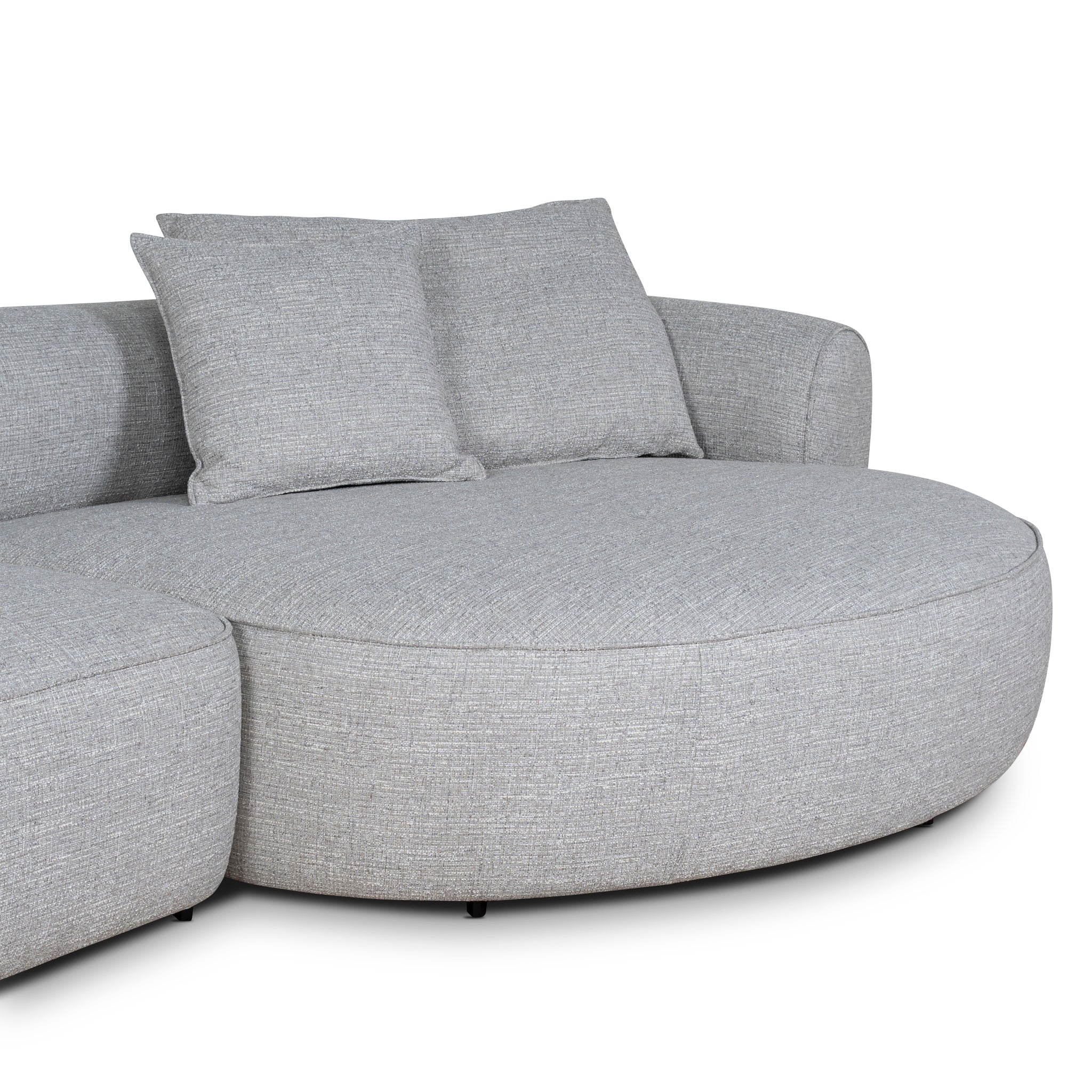 Right Chaise Sofa - Chrome Grey