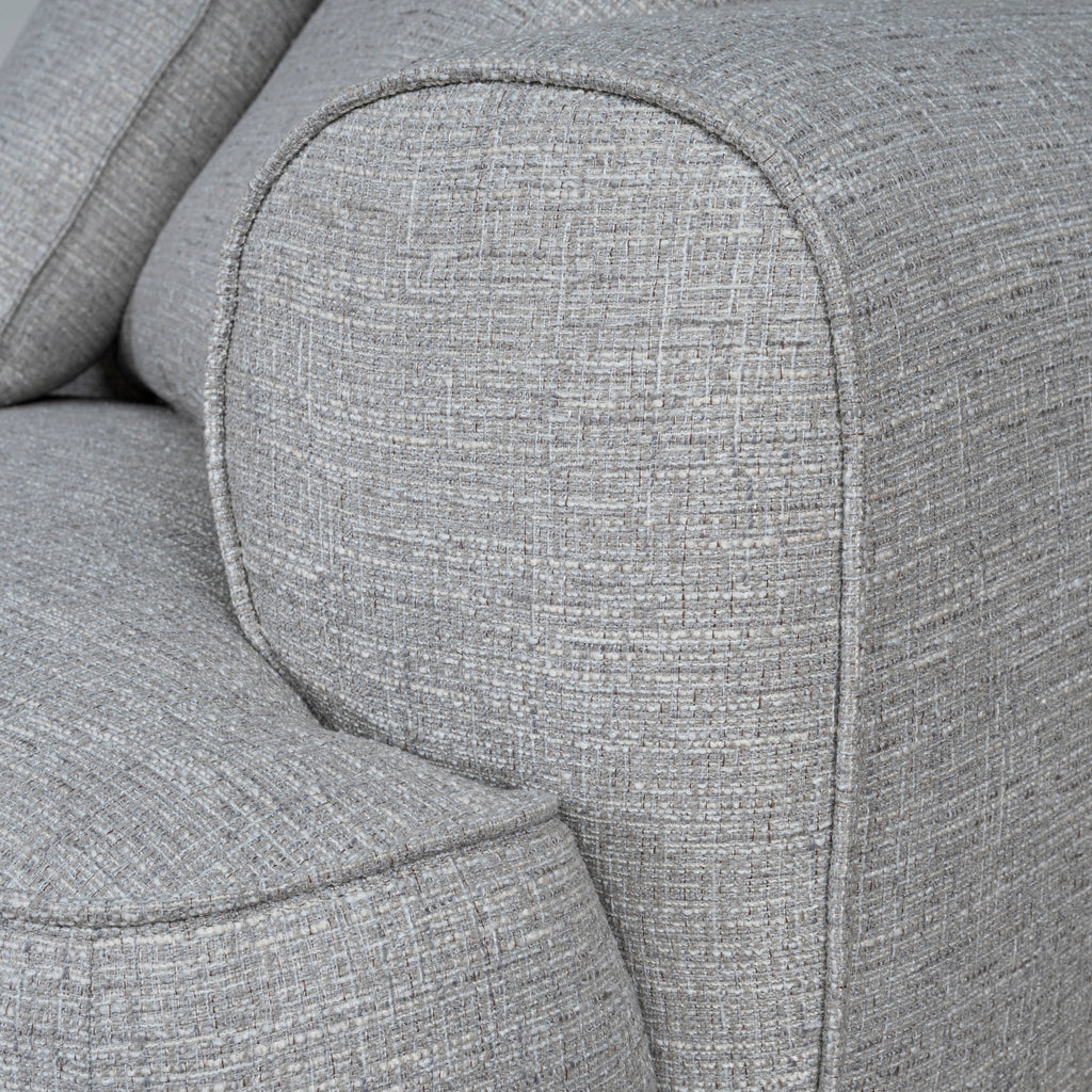 Left Chaise Sofa - Chrome Grey