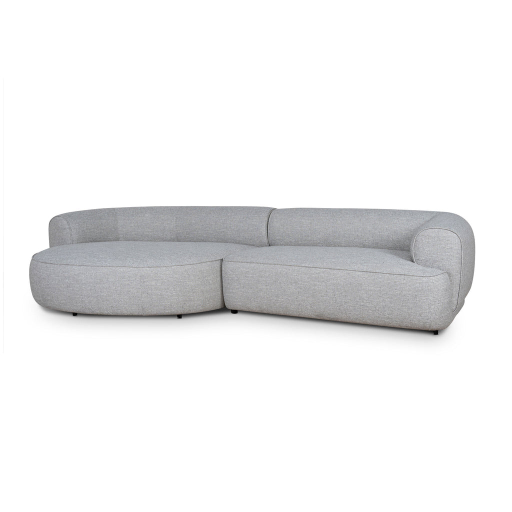 Left Chaise Sofa - Chrome Grey