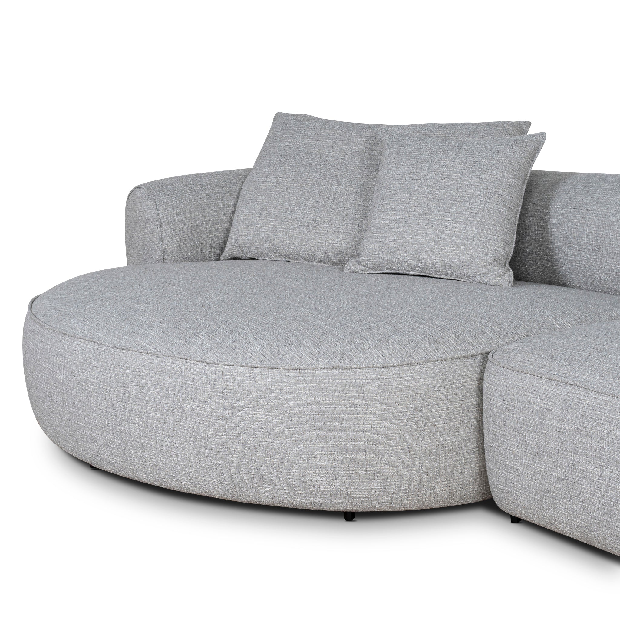 Left Chaise Sofa - Chrome Grey