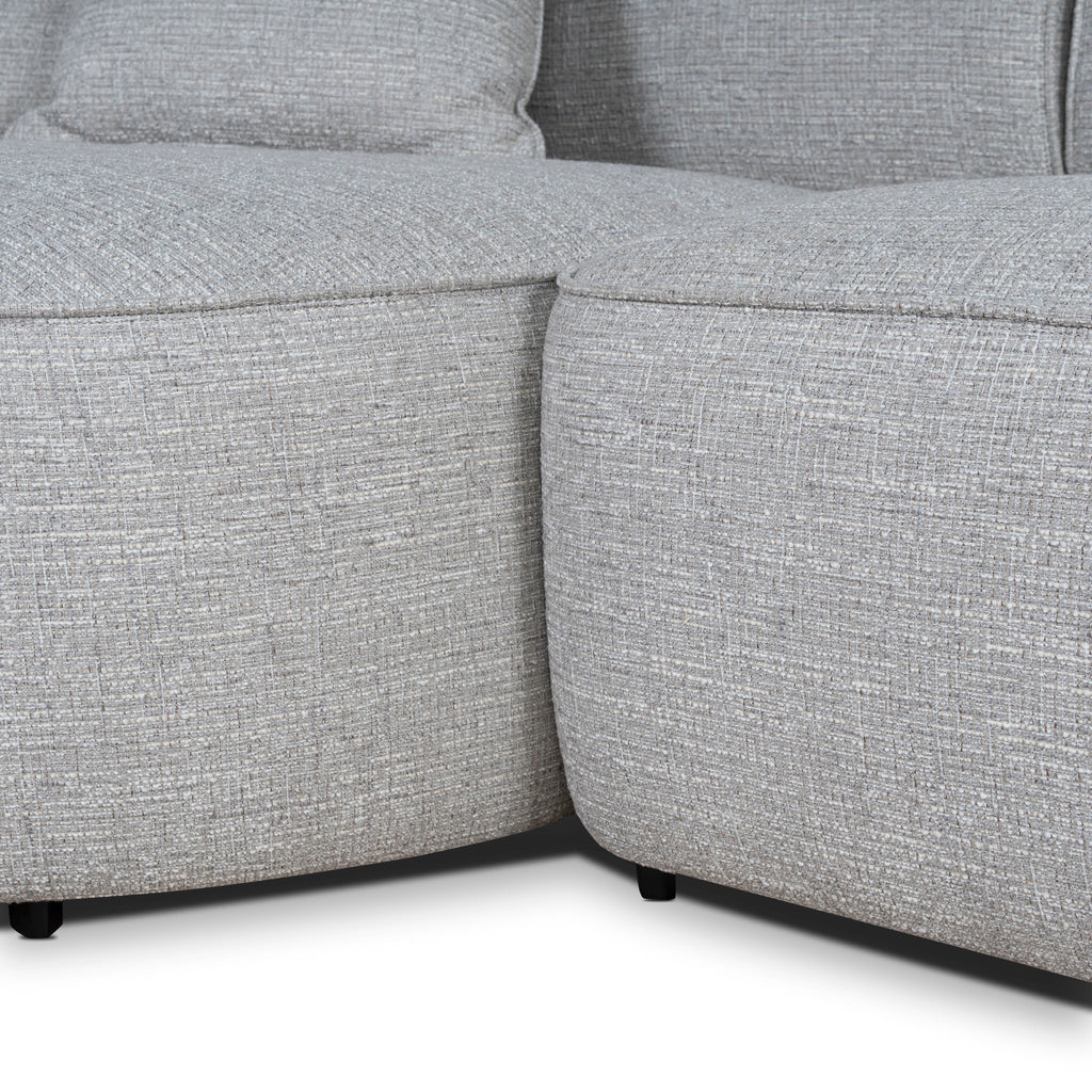 Left Chaise Sofa - Chrome Grey