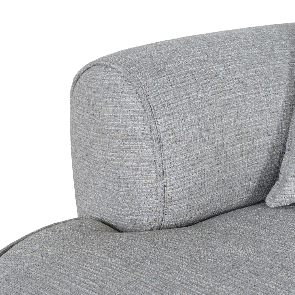 Left Chaise Sofa - Chrome Grey