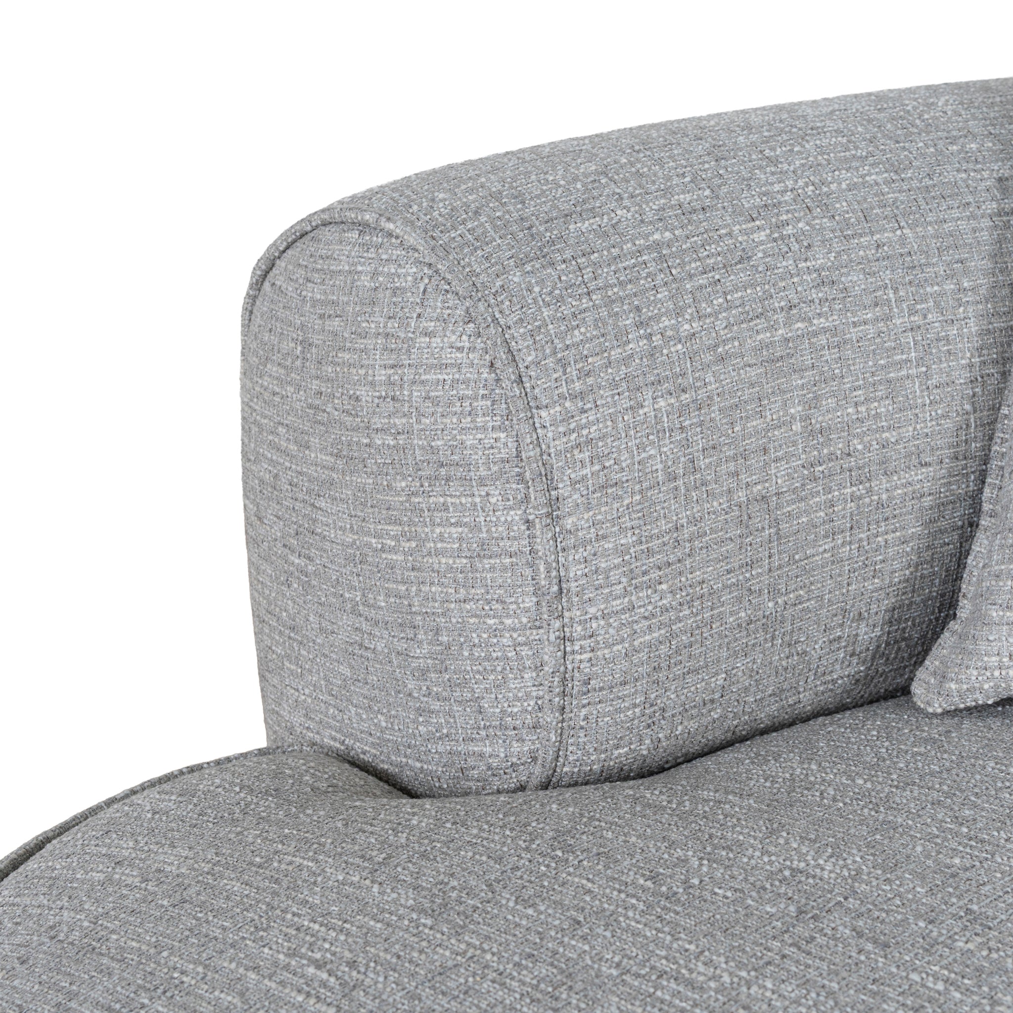 Left Chaise Sofa - Chrome Grey