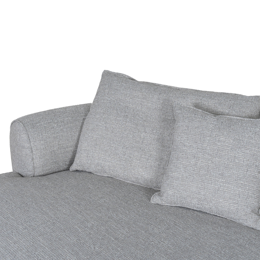 Left Chaise Sofa - Chrome Grey