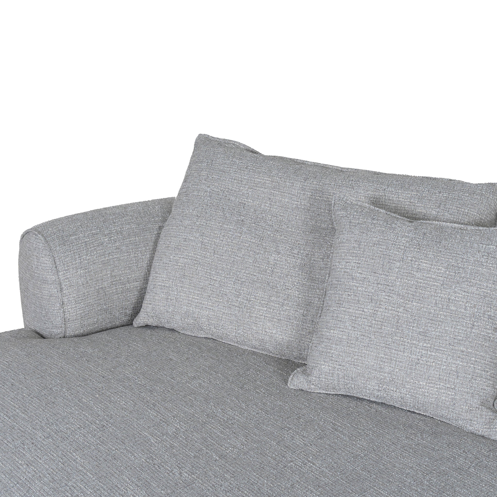 Left Chaise Sofa - Chrome Grey
