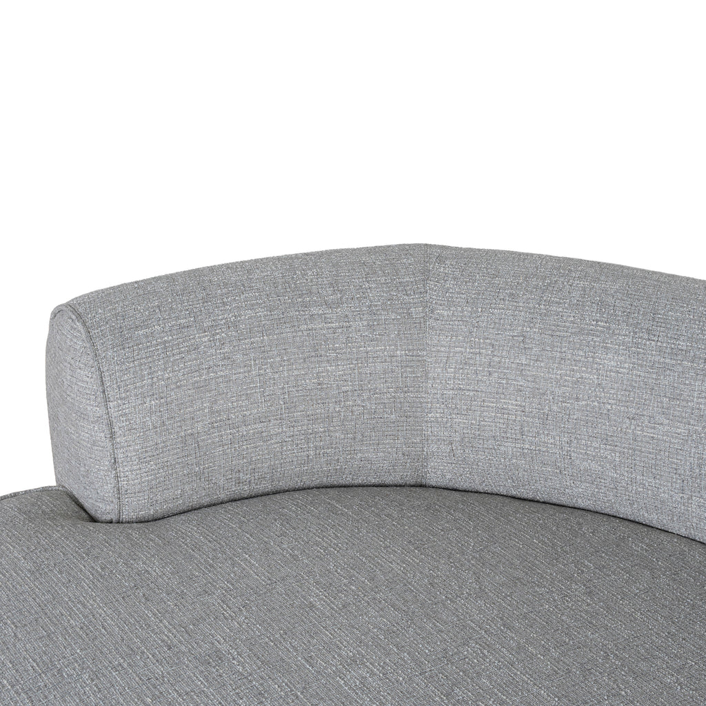 Left Chaise Sofa - Chrome Grey