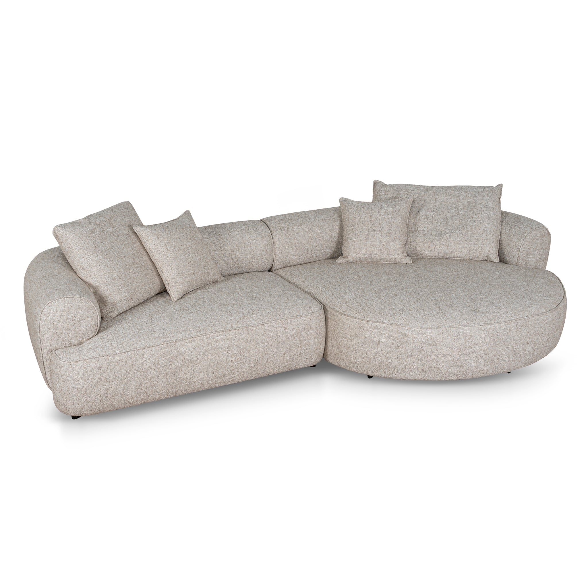 Right Chaise Sofa - Pale Beige