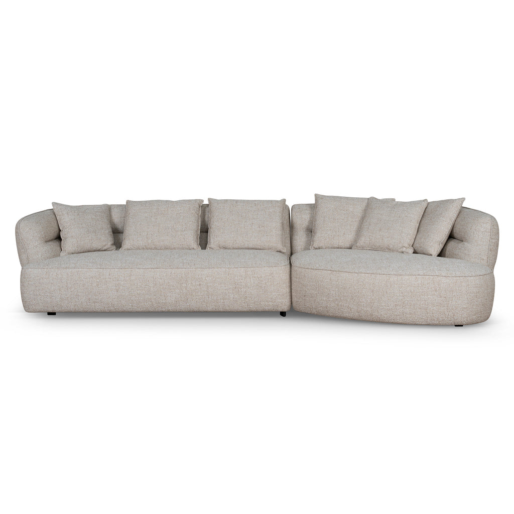 Right Chaise Sofa - Pale Beige