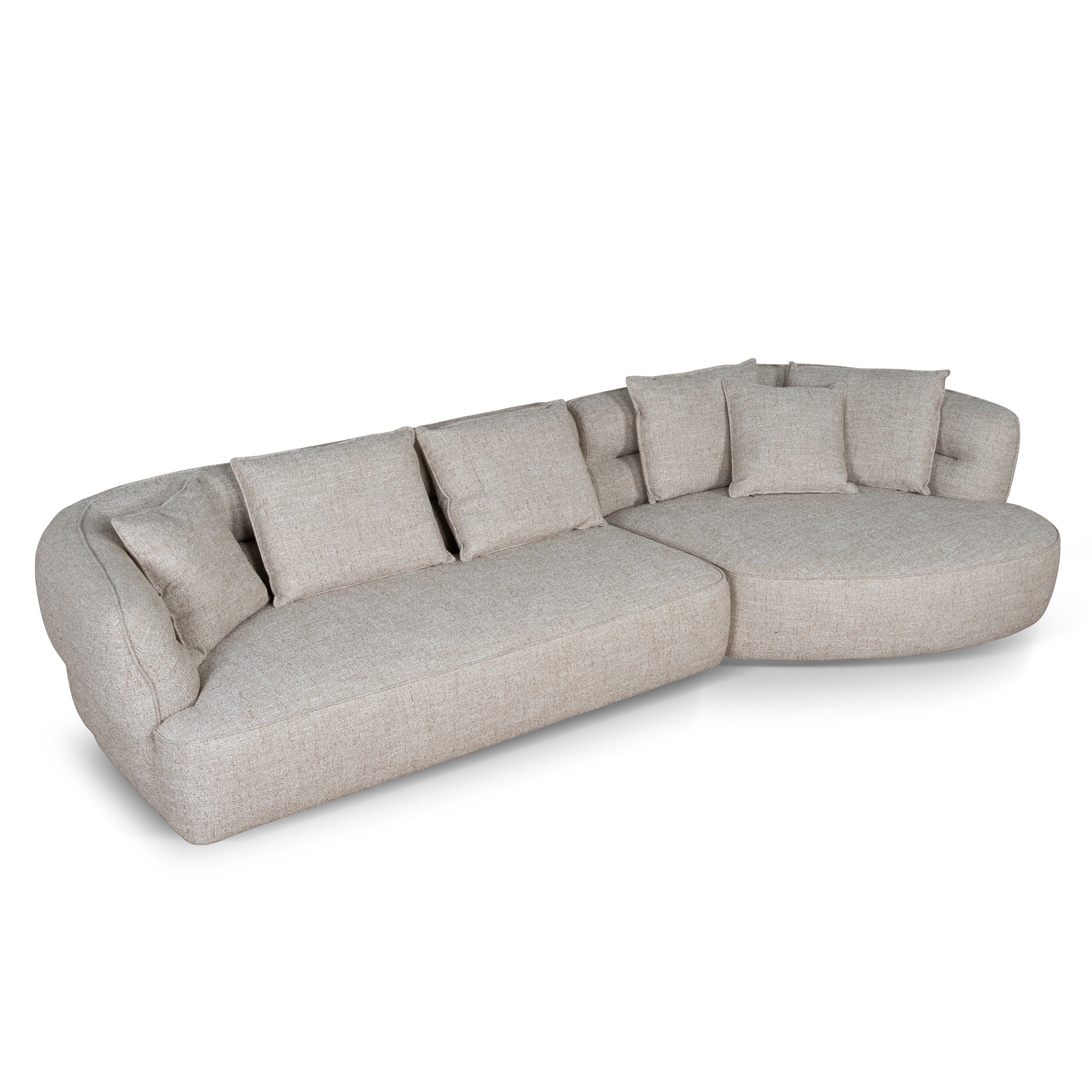 Right Chaise Sofa - Pale Beige