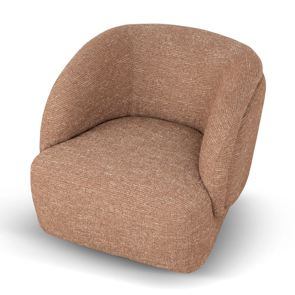 Swivel Armchair - Russet Brown
