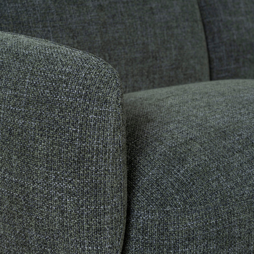 Right Chaise Modular Sofa - Moss Green