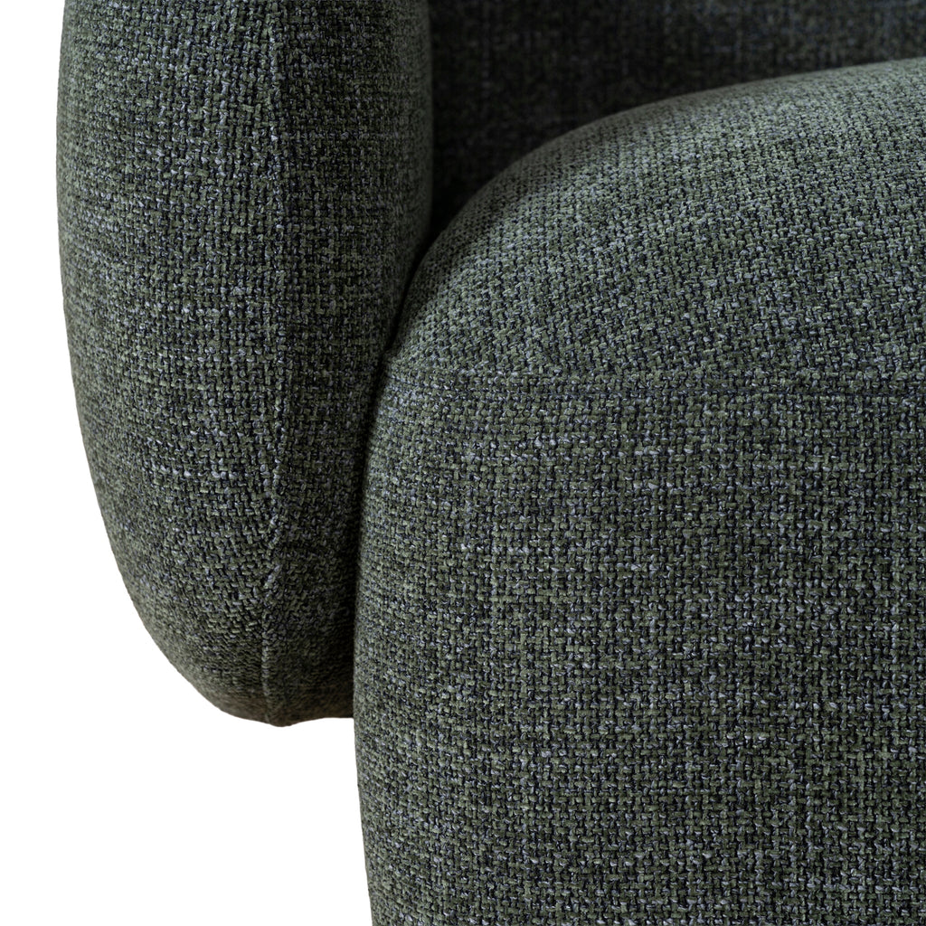 Right Chaise Modular Sofa - Moss Green