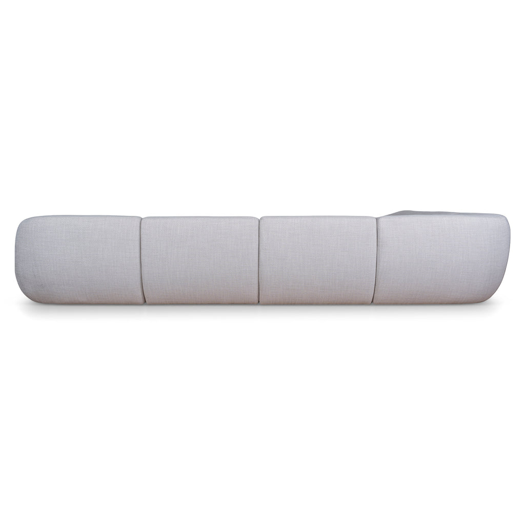 Extended Corner Fabric Sofa - Taupe Beige