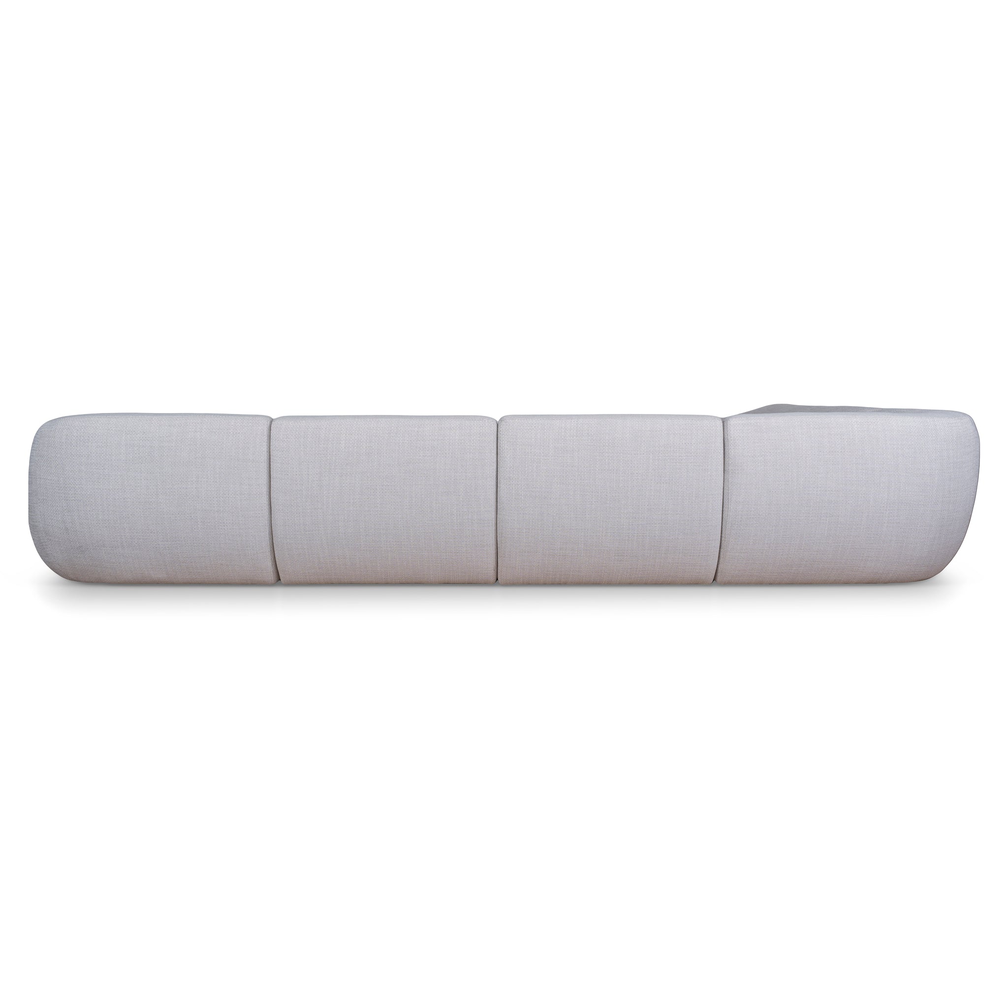 Extended Corner Fabric Sofa - Taupe Beige
