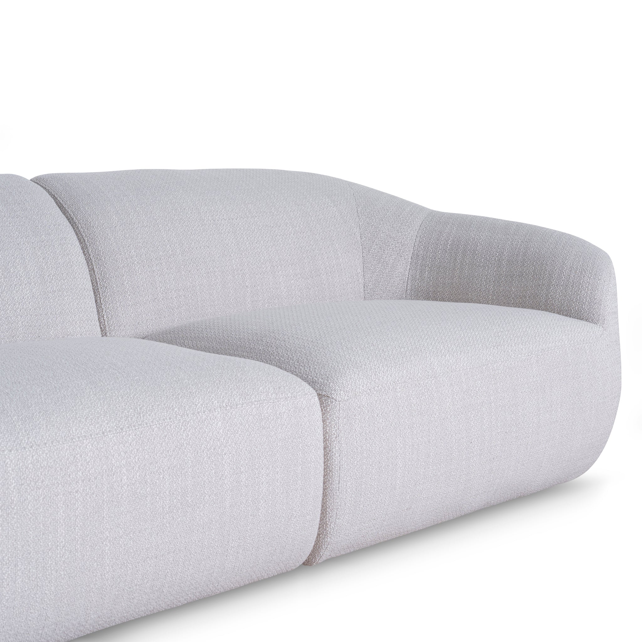 Extended Corner Fabric Sofa - Taupe Beige