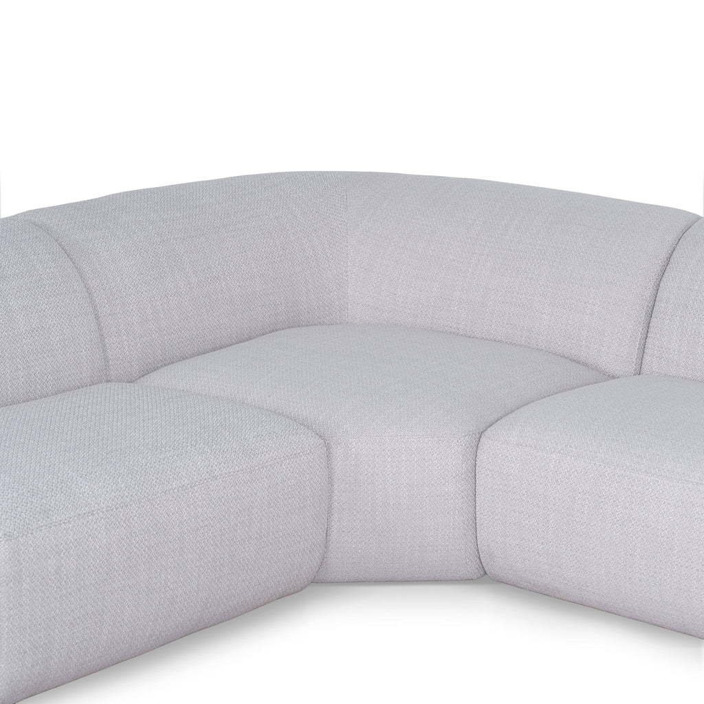 Extended Corner Fabric Sofa - Taupe Beige