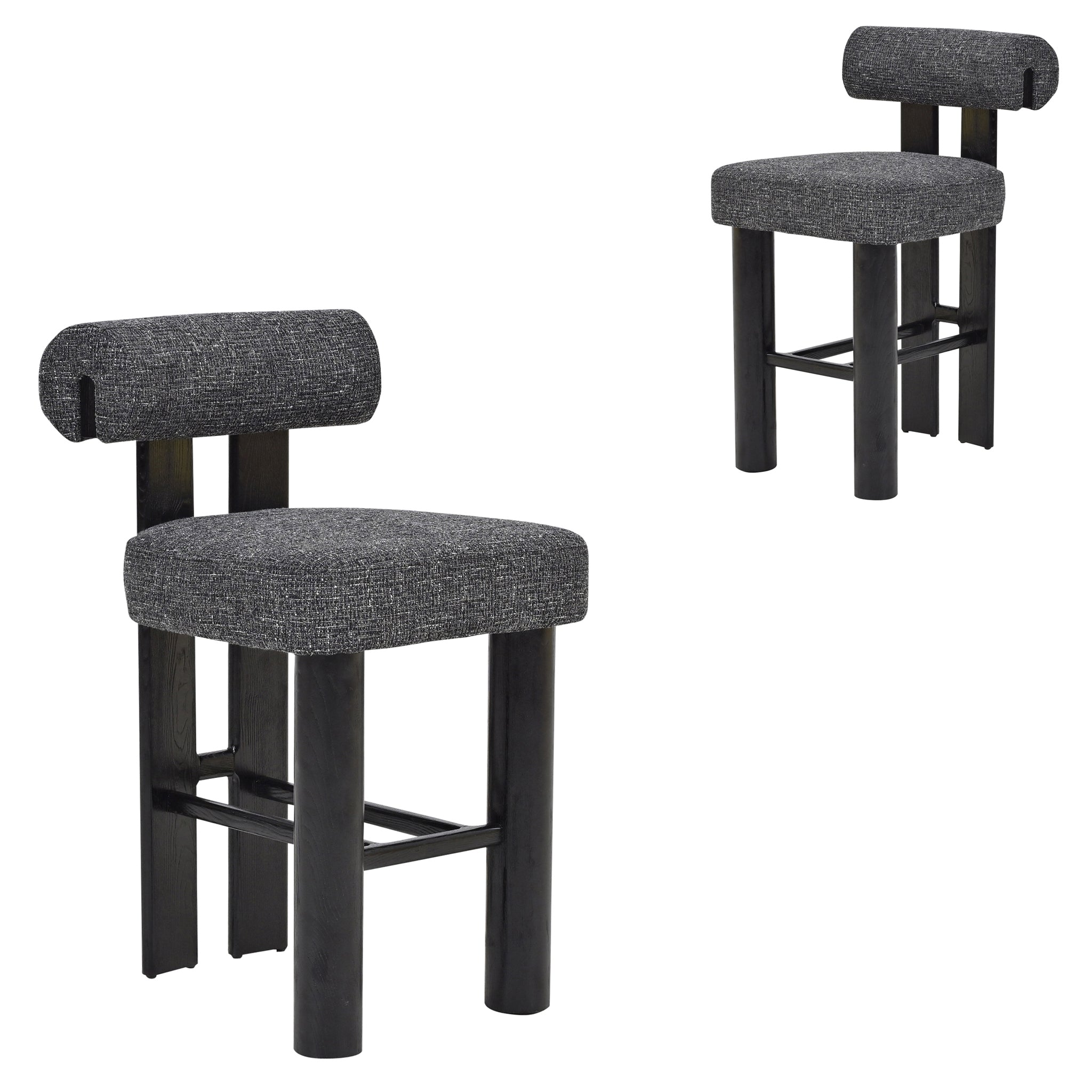 Black Barstool - Field Charcoal (Set of 2)