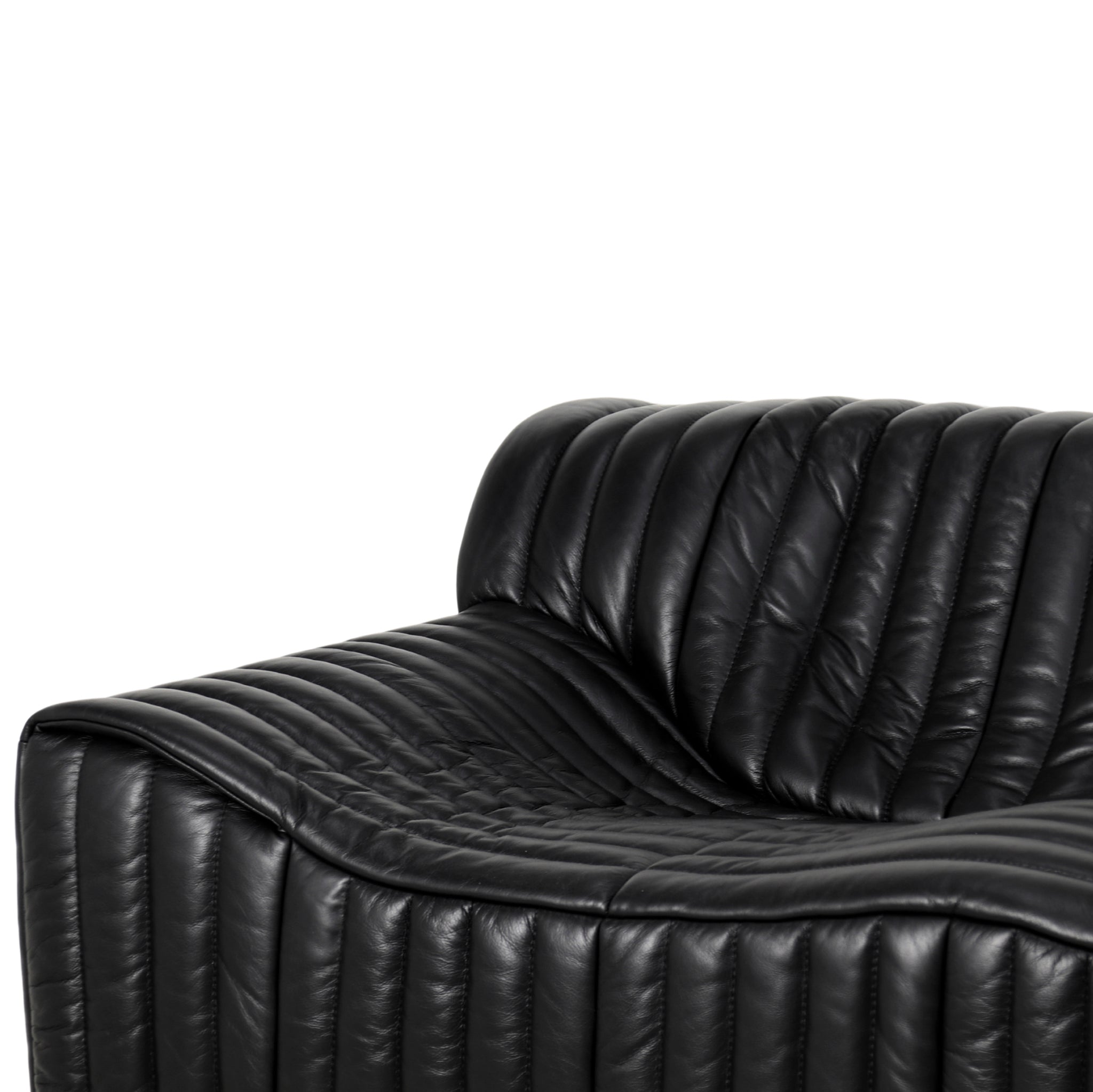 3 Seater Sofa - Black Leather