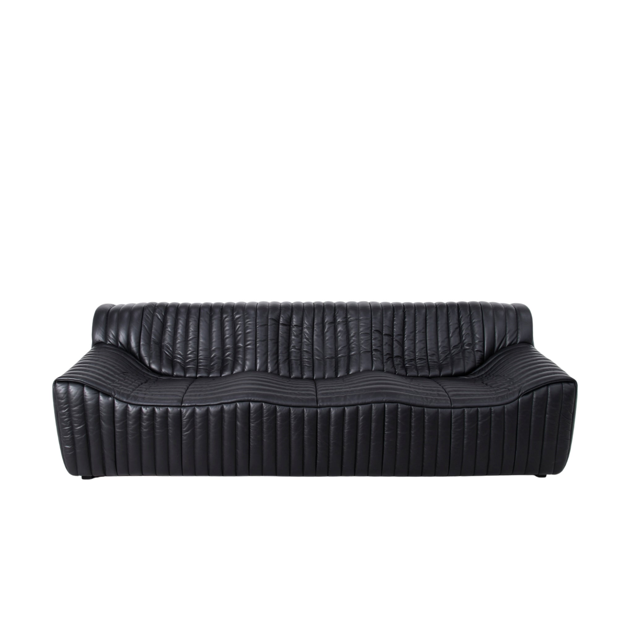 3 Seater Sofa - Black Leather
