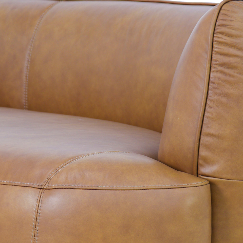 3 Seater Sofa - Amber Tan Leather