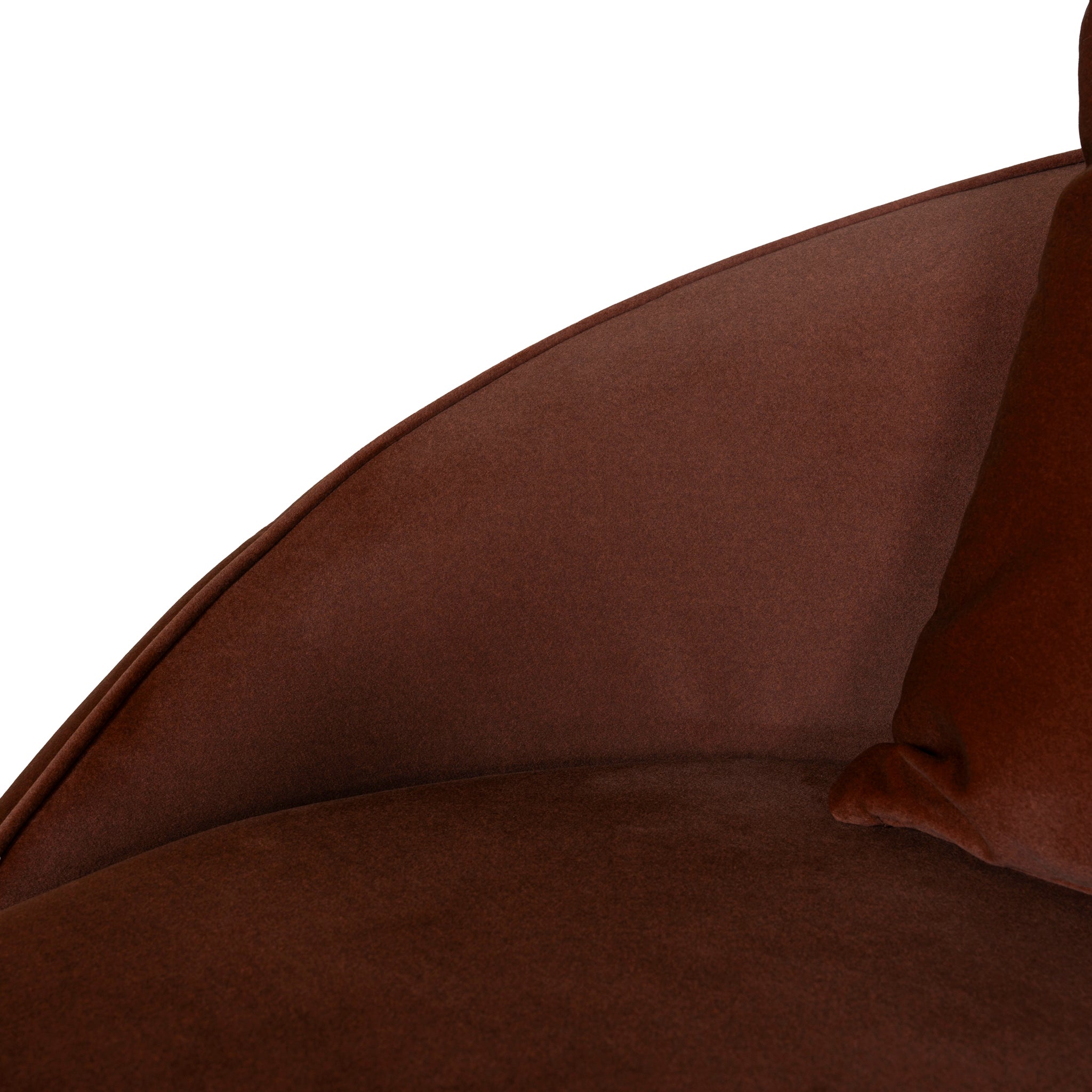 4 Seater Fabric Sofa - Burnt Brown