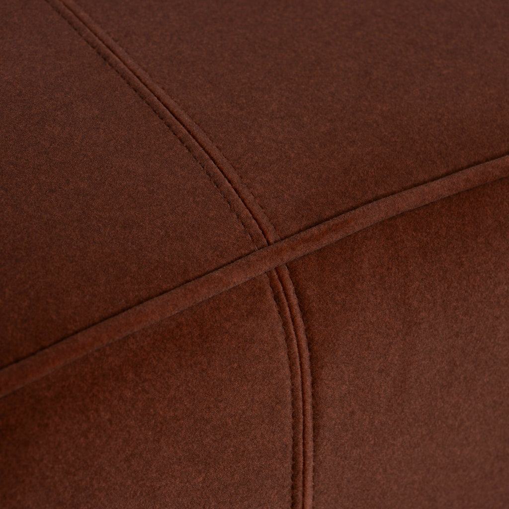 4 Seater Fabric Sofa - Burnt Brown