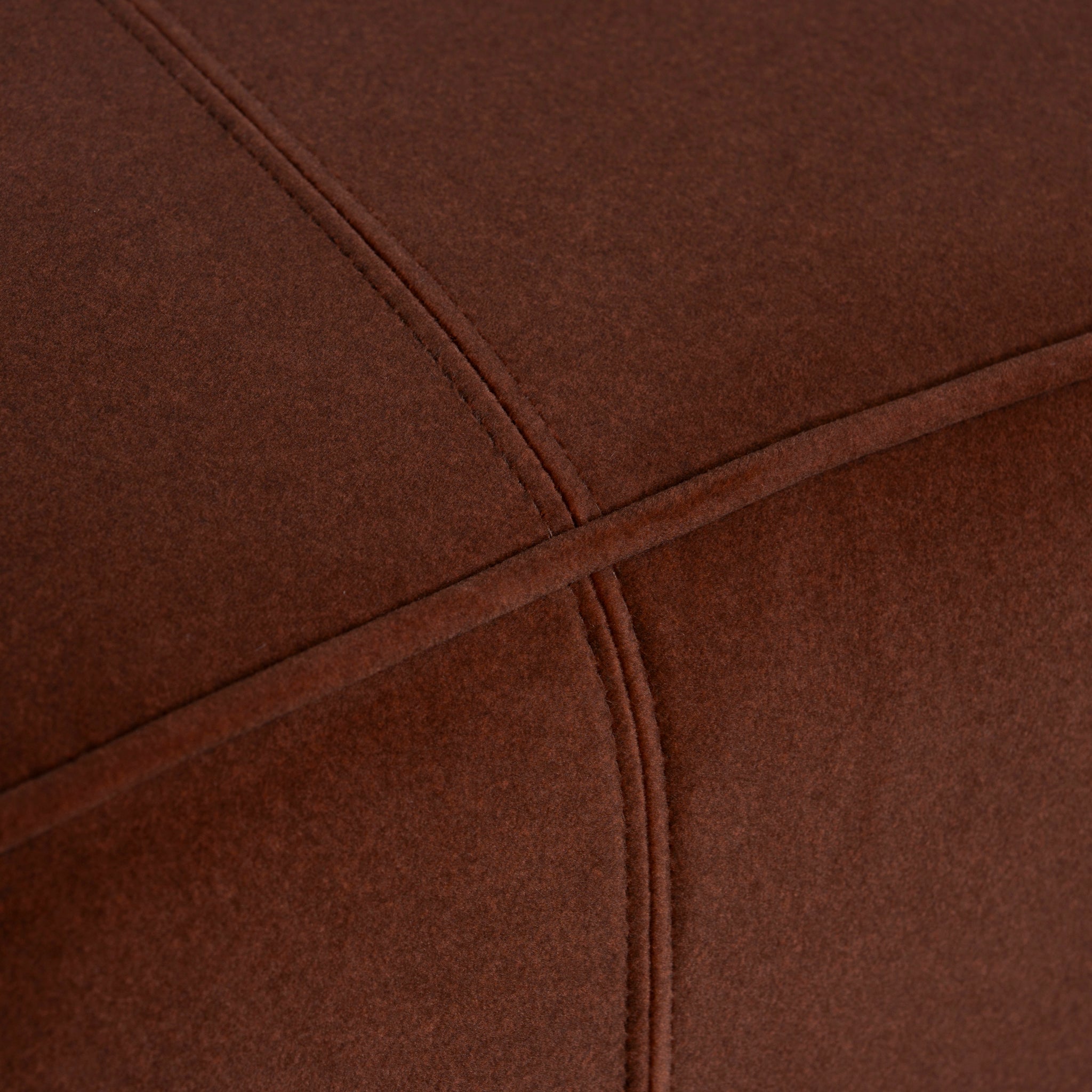 4 Seater Fabric Sofa - Burnt Brown