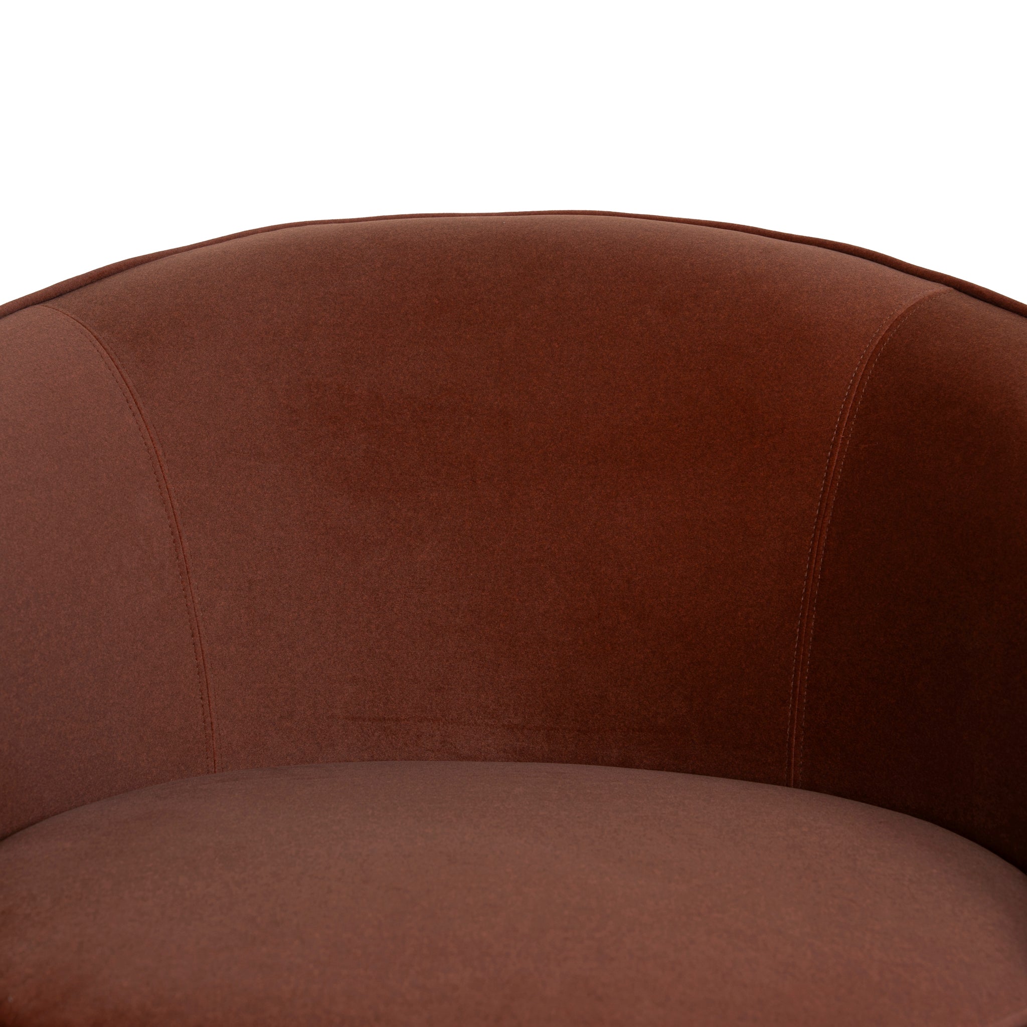 Fabric Armchair - Burnt Brown