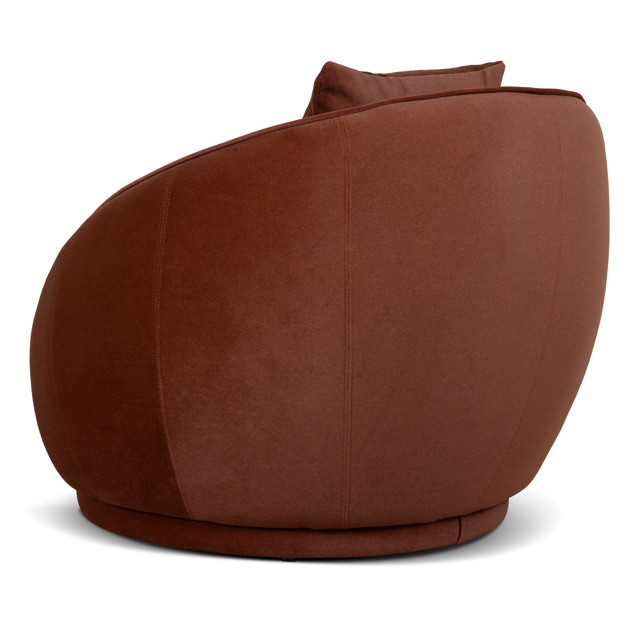 Fabric Armchair - Burnt Brown