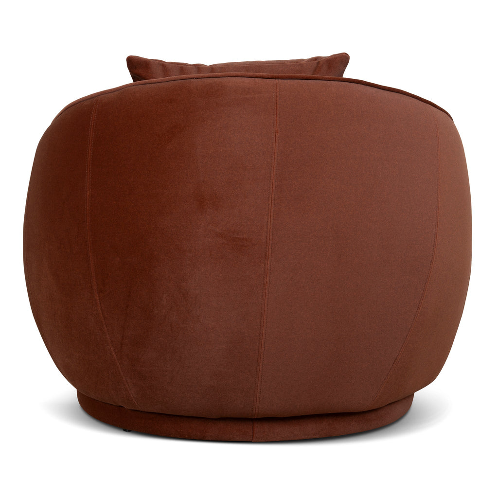 Fabric Armchair - Burnt Brown