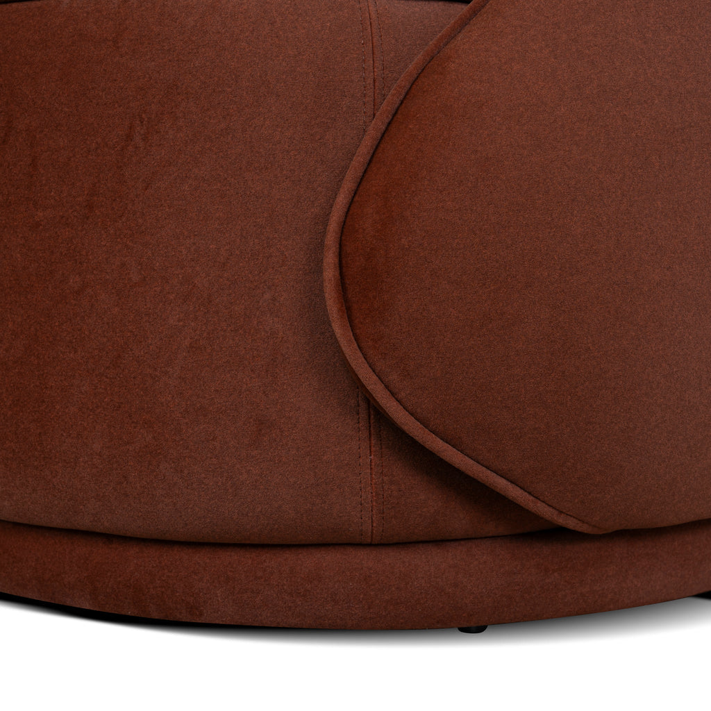 Fabric Armchair - Burnt Brown