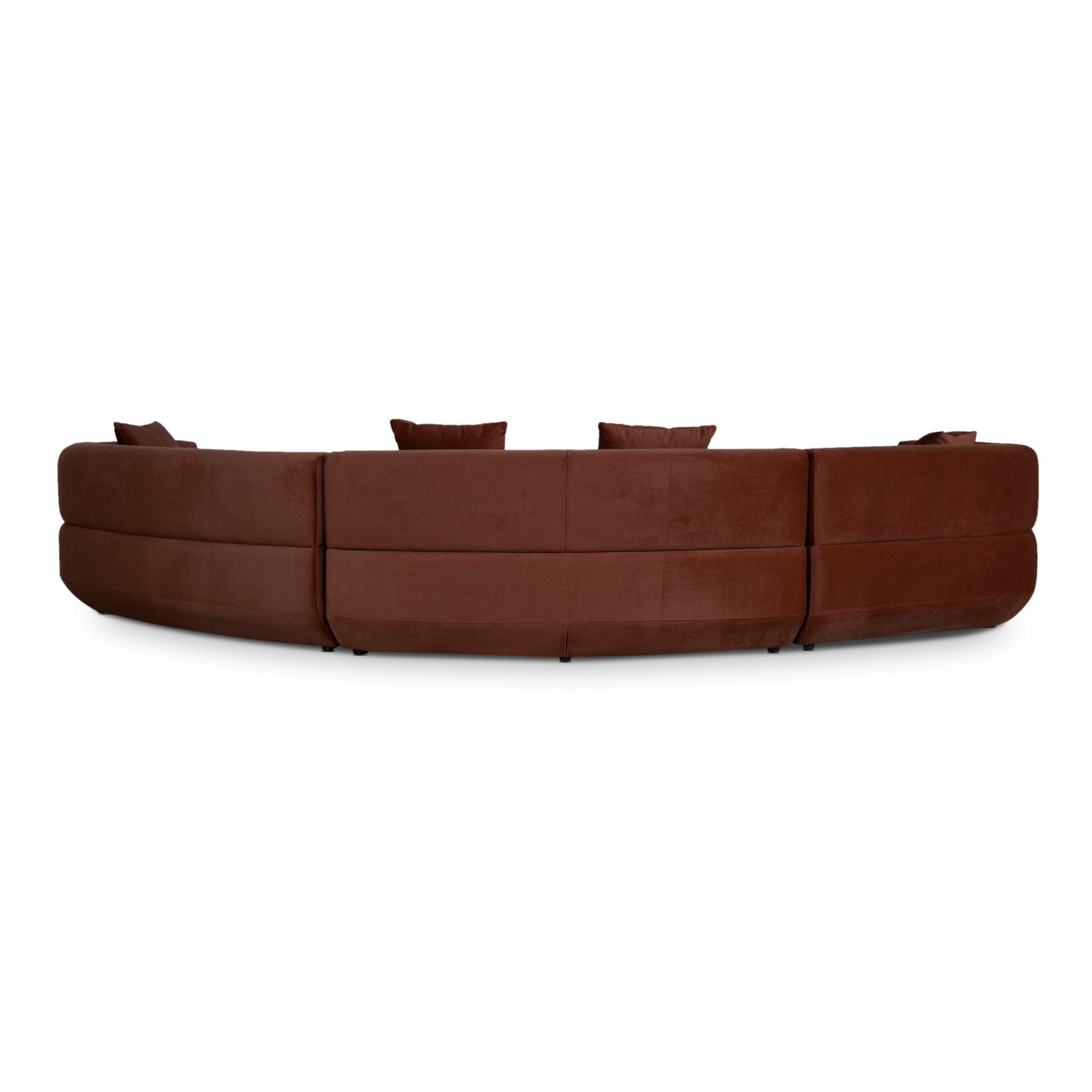 Modular Left Chaise Sofa - Burnt Brown