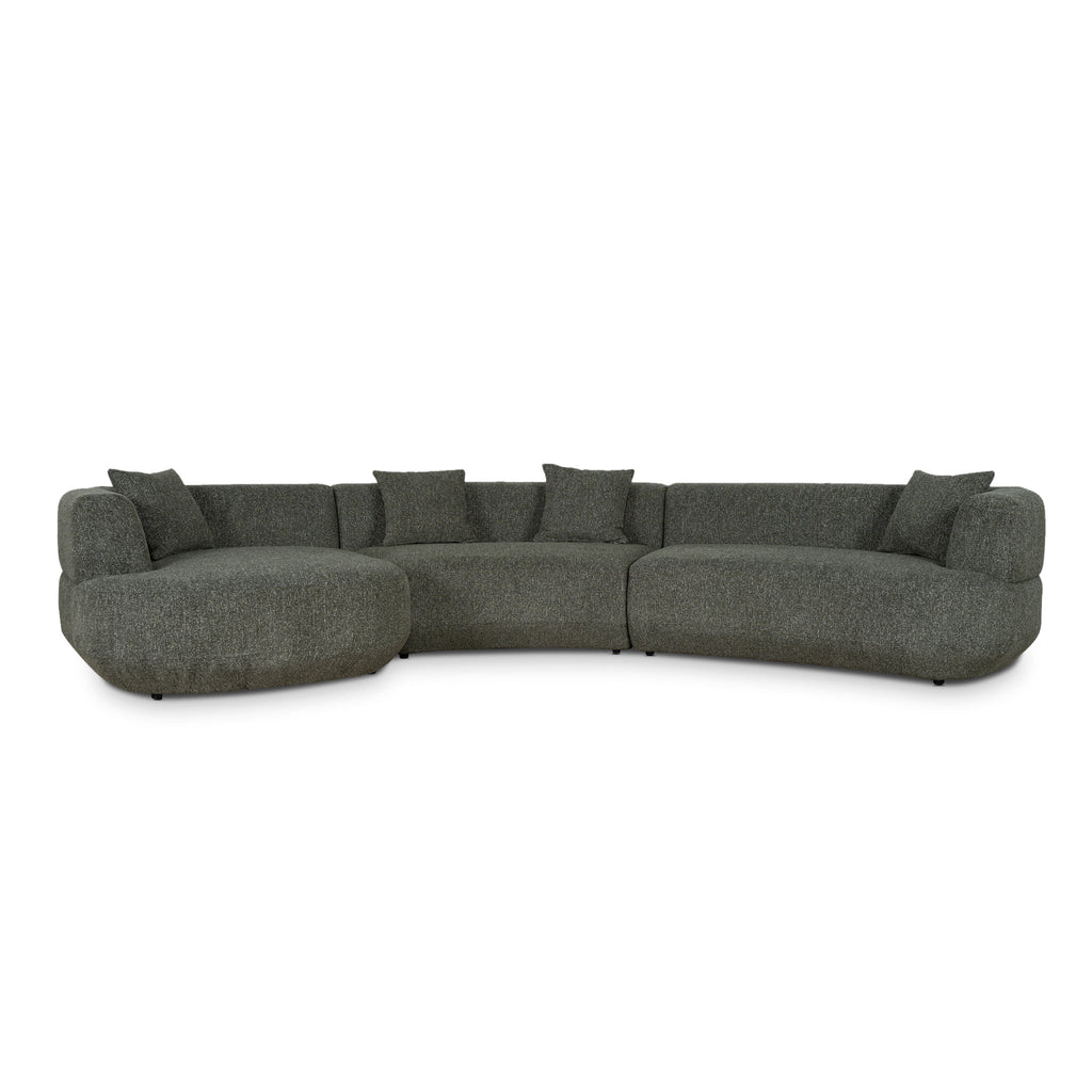 Modular Left Chaise Sofa - Canopy Green