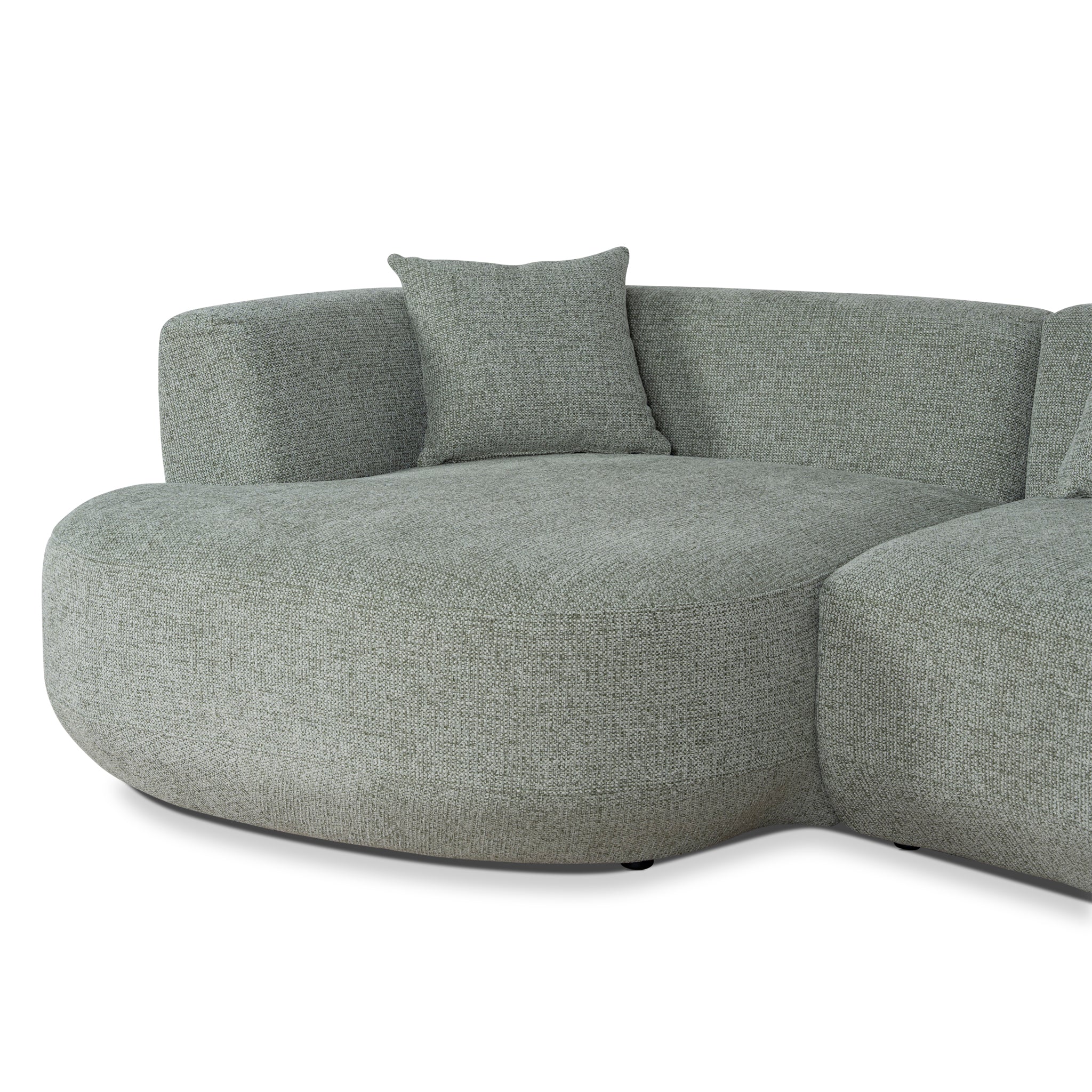 Modular Left Chaise Sofa - Coral Light Green