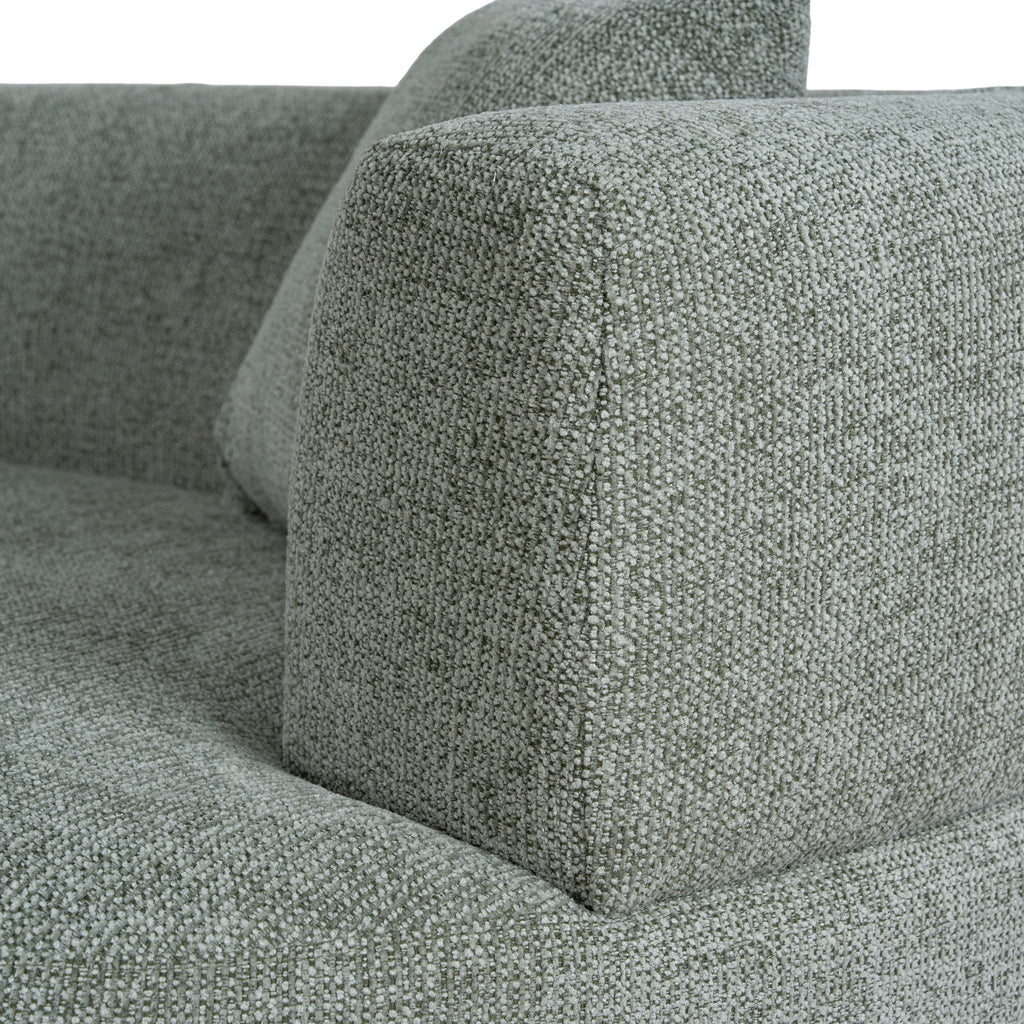 Modular Left Chaise Sofa - Coral Light Green