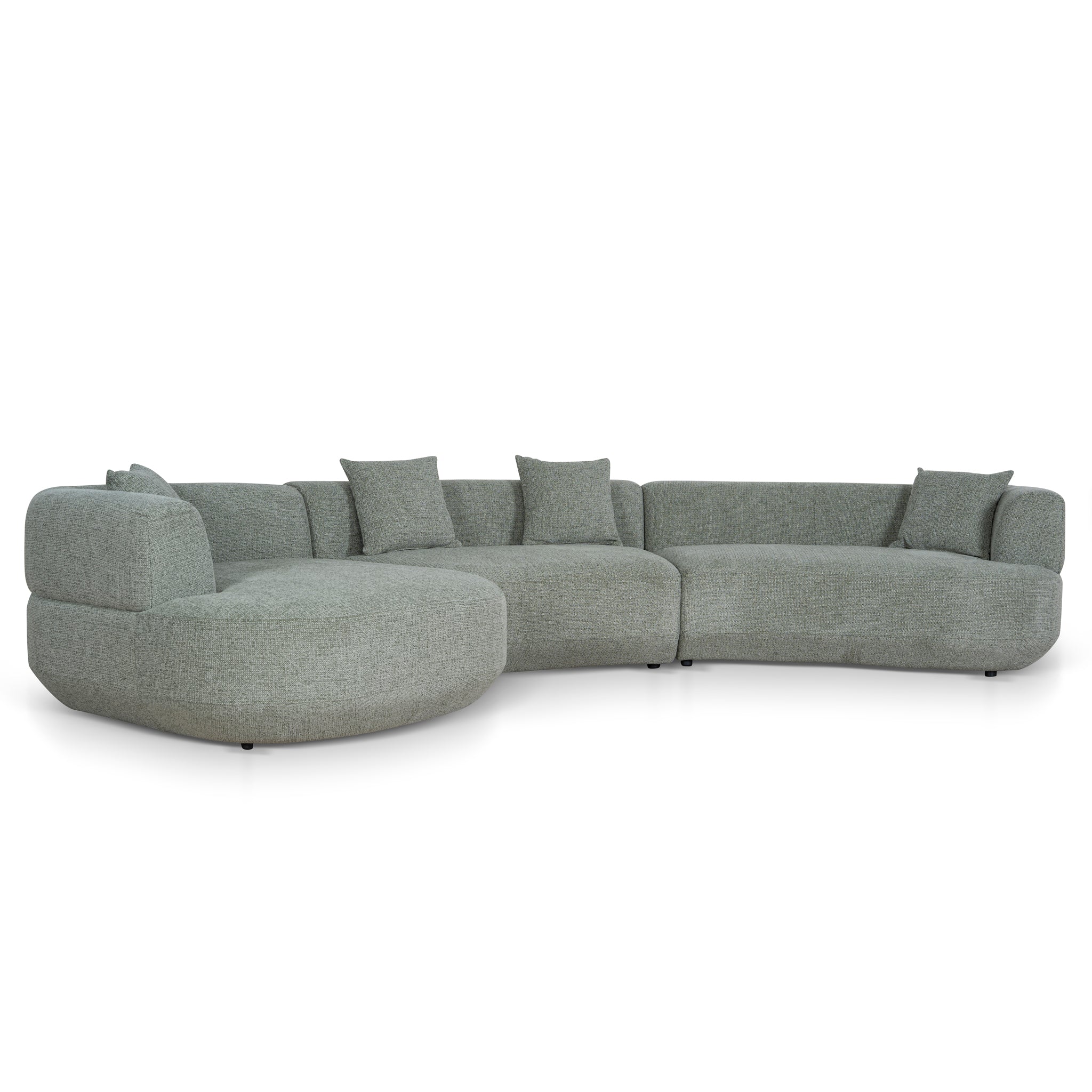 Modular Left Chaise Sofa - Coral Light Green
